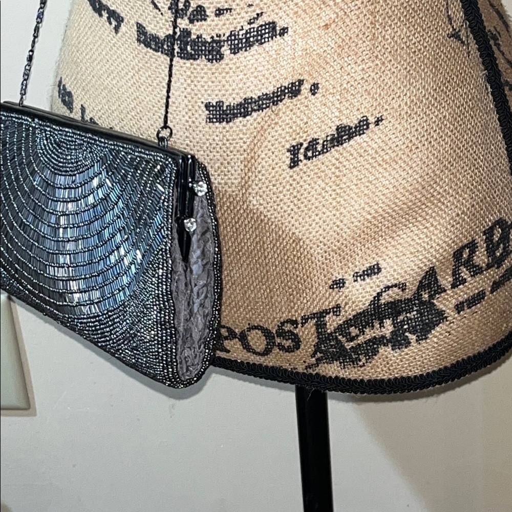 Moyna Silver Clutch Bag/Purse